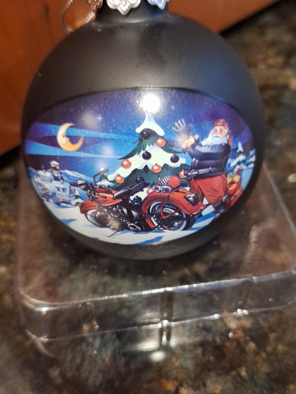 Harley-Davidson Black Ornament with Orange & Blue Shield 2010 - Picture 2 of 5
